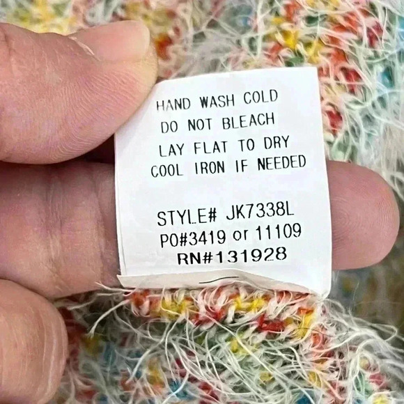 Wishlist oversized eyelash cardigan open front southwest Aztec native American - Picture 4 of 7